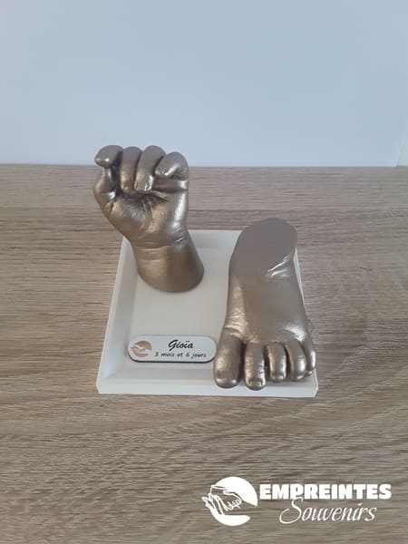 Socle Carré pour empreintes bébé
